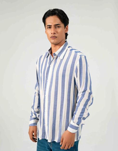 STRIPED COLLARED SHIRT